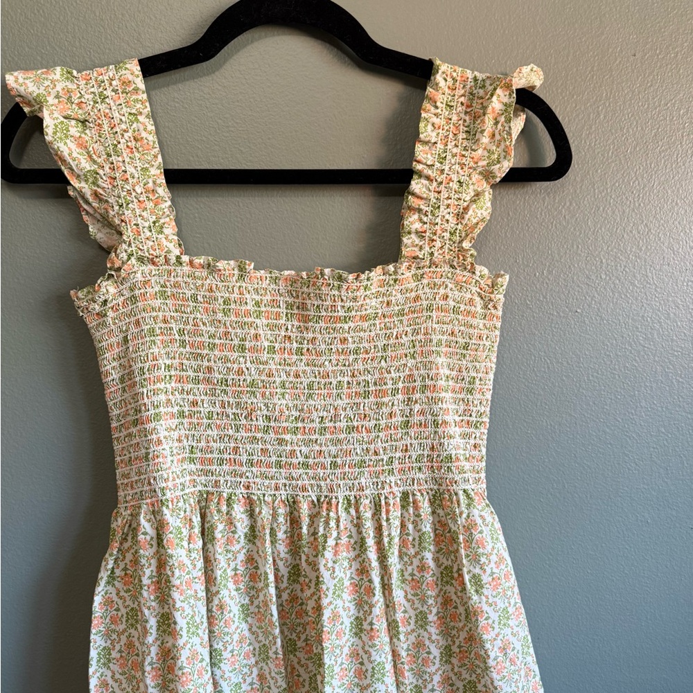 Kourt Calypso Smocked Square Neck Tiered Midi Dre… - image 7